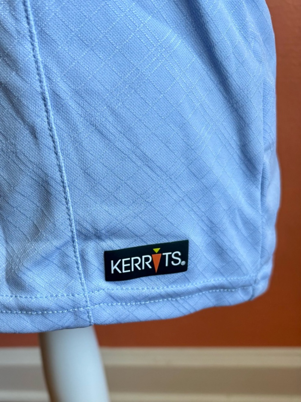 Kerrits Light Blue Sleeveless Polo with Printed Collar - Picture 2 of 6